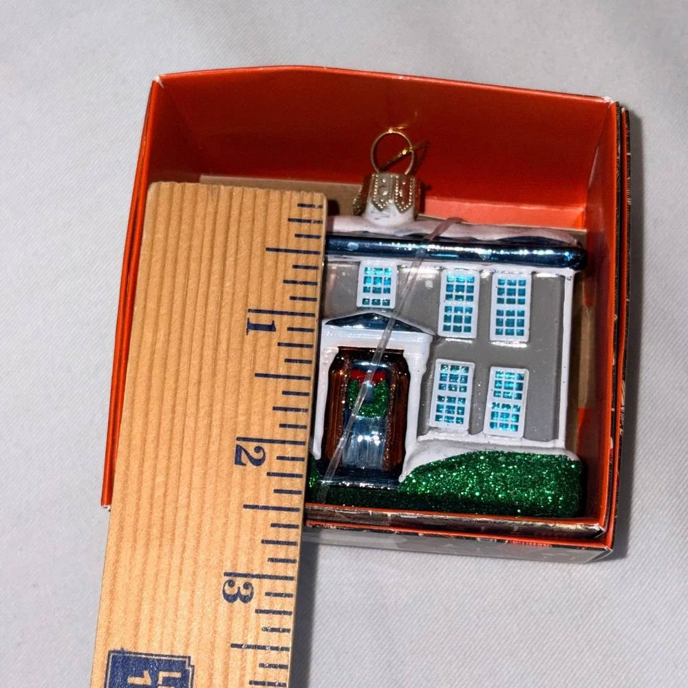 John Derian for‎ Target Glass House Christmas Ornament Silver Blue 2025 New